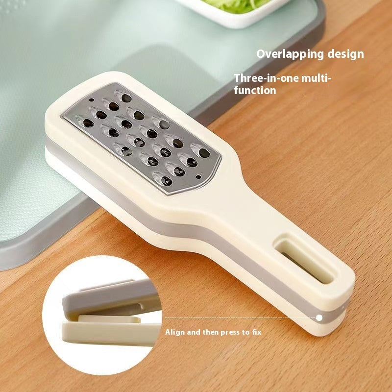 3 In 1 Cheese Grater Portable Handheld Stainless Steel