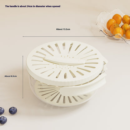 Fruit Drain Basket With Foldable Handle