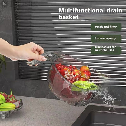 Multifunctional Drain Basket Rice Washing