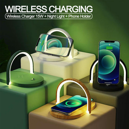 3 In 1 Foldable Wireless Charger Night Light Wireless Charger