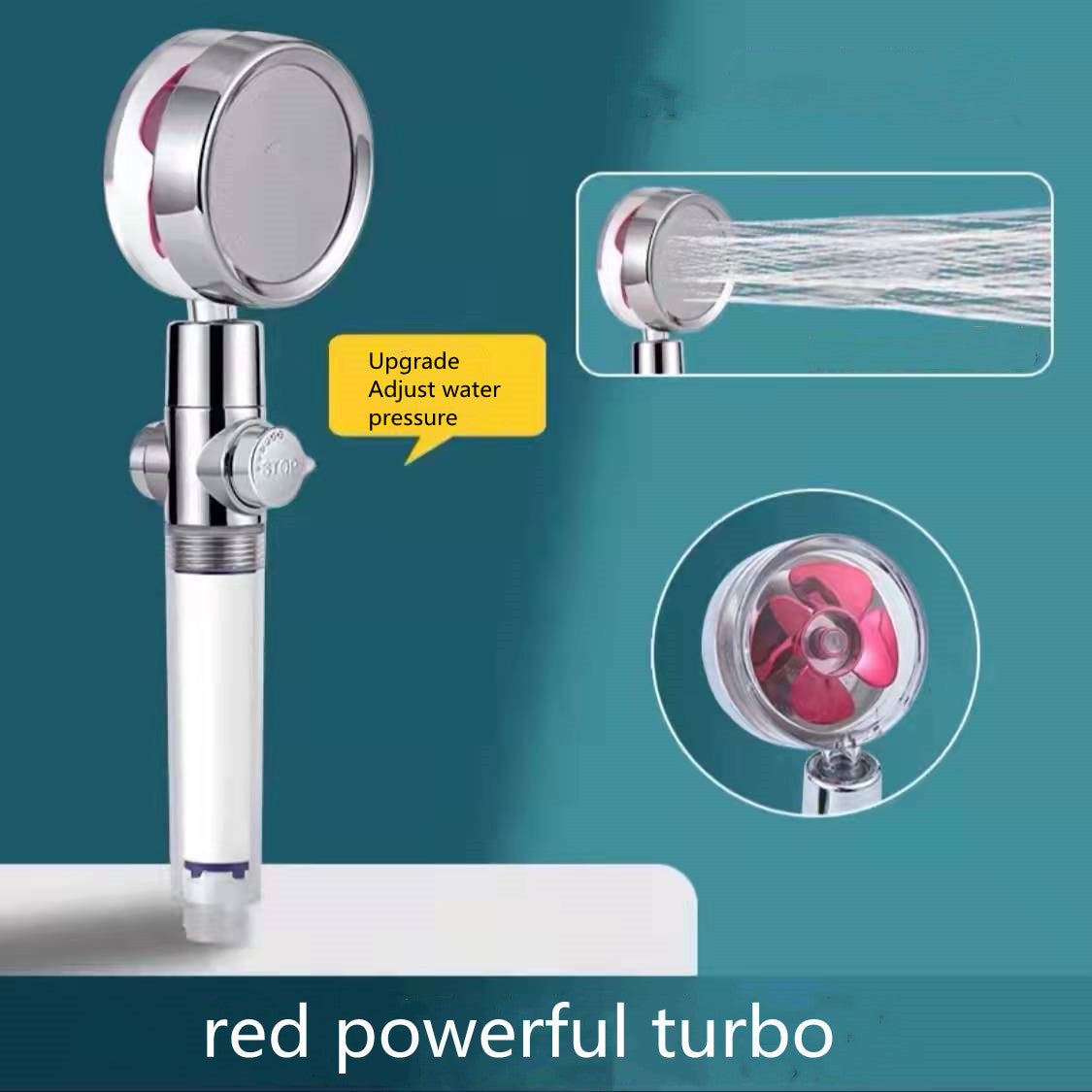 Shower Head Water Saving Flow 360 Degrees Rotating