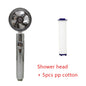 Shower Head Water Saving Flow 360 Degrees Rotating